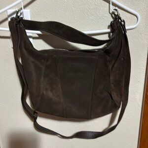 Hammitt expresso colored suede handbag